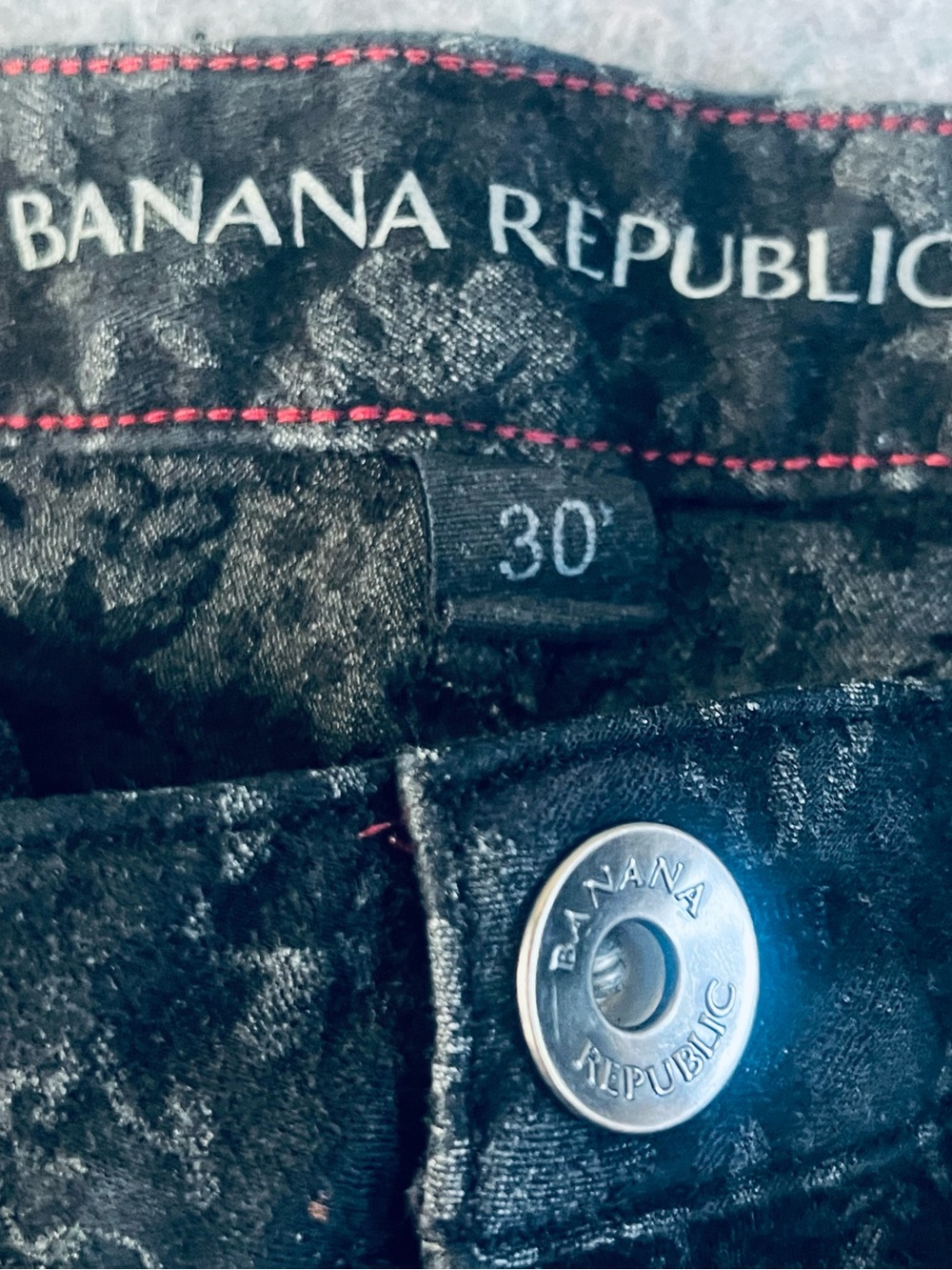 Banana Republic Black Jeans with Orange Bleach Splatter - Picture 4 of 8